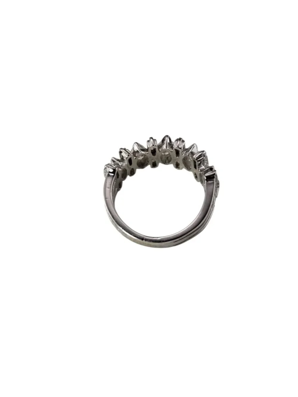 Platinum Marquis and Baguette Diamond Ring Size 7.25 #25246